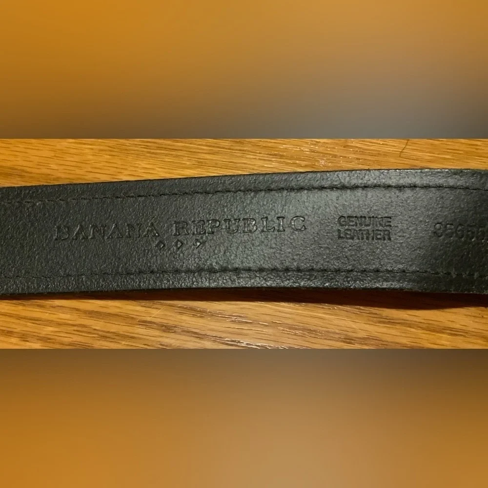 Banana Republic Men’s Black Genuine Leather Belt, Dress/Business; Size M